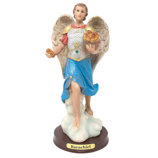 12-Inch Archangel Barachiel Statue - Angel of Blessings and Chief Guardian Angel - Religious Figurine for Home Decor & Spiritual Protection image 0