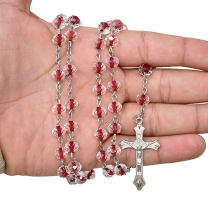 Sacred Heart of Jesus Crystal Rosary image 3