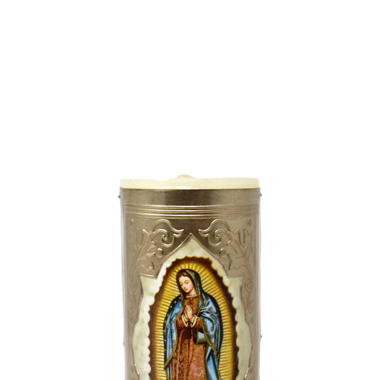 mrcjsales - Our Lady of Guadalupe Original Easter Candle 7" - 1/2 Kilo. Versatile Decoration for Church & Home. Wax. Meaningful Gift for Celebrations! image 1