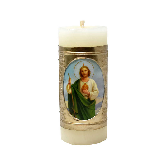 mrcjsales - St. Judas Easter Mini Wax Candles - 12-Pack 3" Inches - Pure Wax - Off-White - Versatile Decoration & Prayer Support image 0