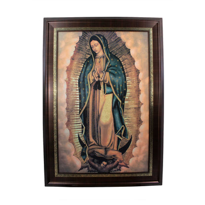 MrcjSales - Our Lady of Guadalupe Original Marco Frame | Oil/Wood | 41x29 Inches | Very Detailed - Large - 41"x29" image