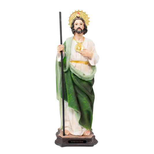 MrcjSales - St. Judas Canvas Statue | San Judas | Multiple Sizes | Resin Craft | Ideal for Church, Home, Gifts image 0