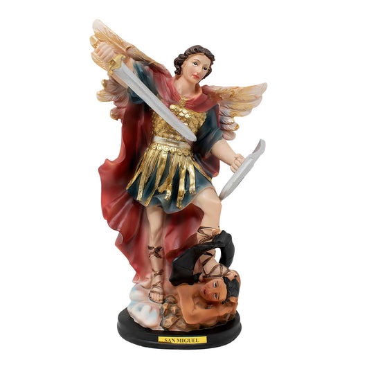 MrcjSales - Saint Michael Archangel Resin Statues | San Miguel | Multiple Sizes | High-Quality Craftsmanship | Ideal for Church, Home Decor, Gifts image 0
