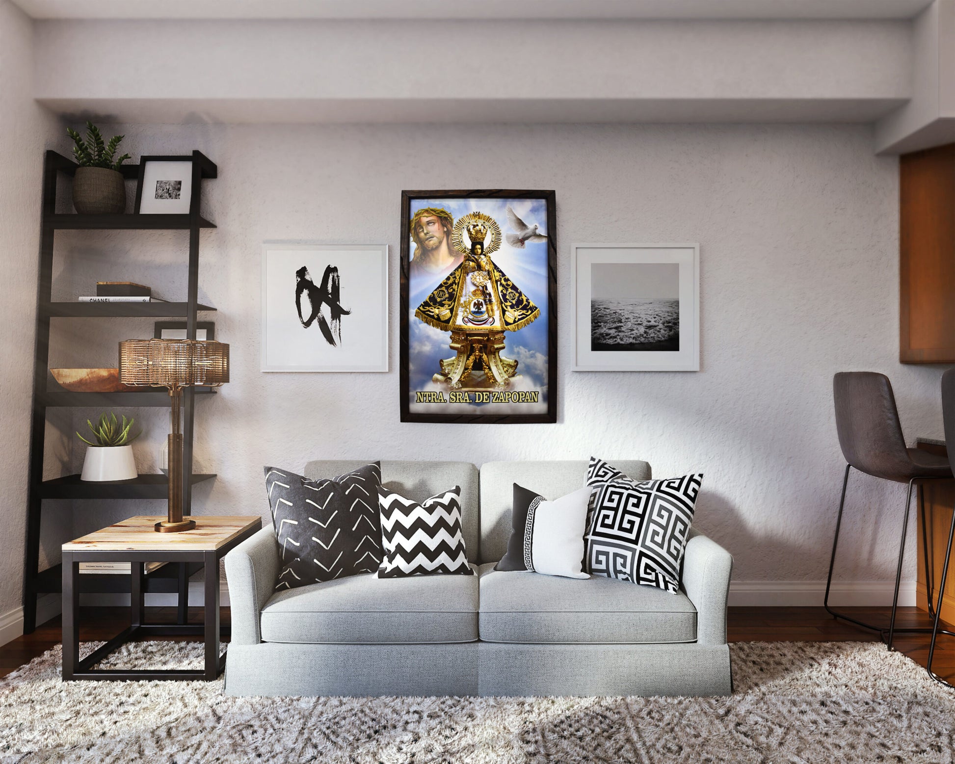 Mrcjsales - Virgin of Zapopan – Rustic Frame, La Virgen de Zapopan, Mexican Art, Symbolizes Hope, Love, Strength. Perfect Home Decor & Unique Gift! image 1