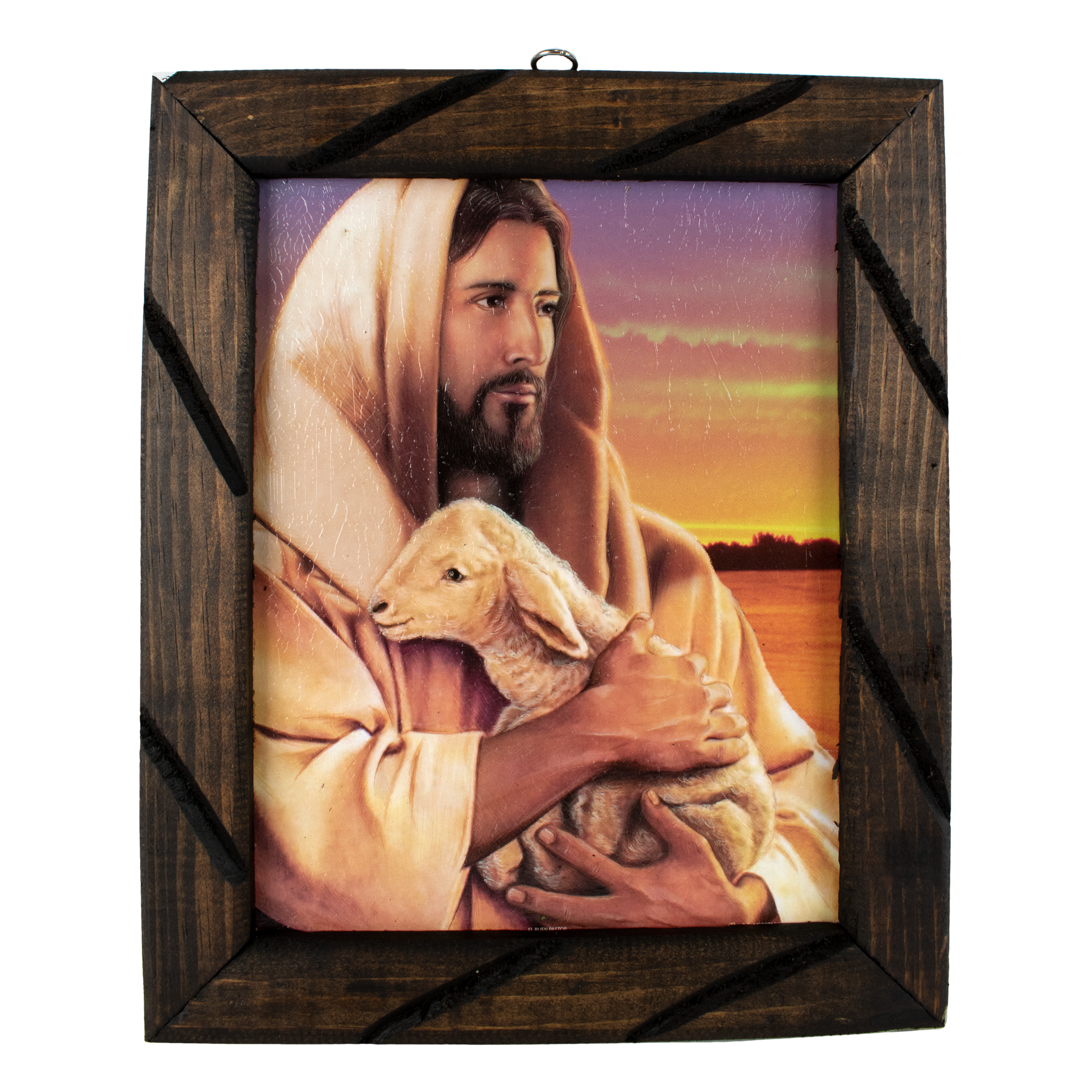 Mrcjsales: The Good Shepherd Wooden Frame |Healing Icon | Unique & Authentic | Perfect Gift | Multiple Sizes image 2