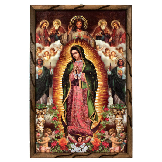 Mrcjsales - Guadalupe Serenity – Rustic Frame, Divine Symbol, Perfect Home Decor or Thoughtful Gift for Special Occasions. image 0