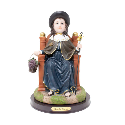 MrcjSales - Boy of Atocha Statue | Niño de Atocha | Multiple Sizes | Realistic Resin Craft | Ideal for Church, Home, Gifts - M x 12" inches image