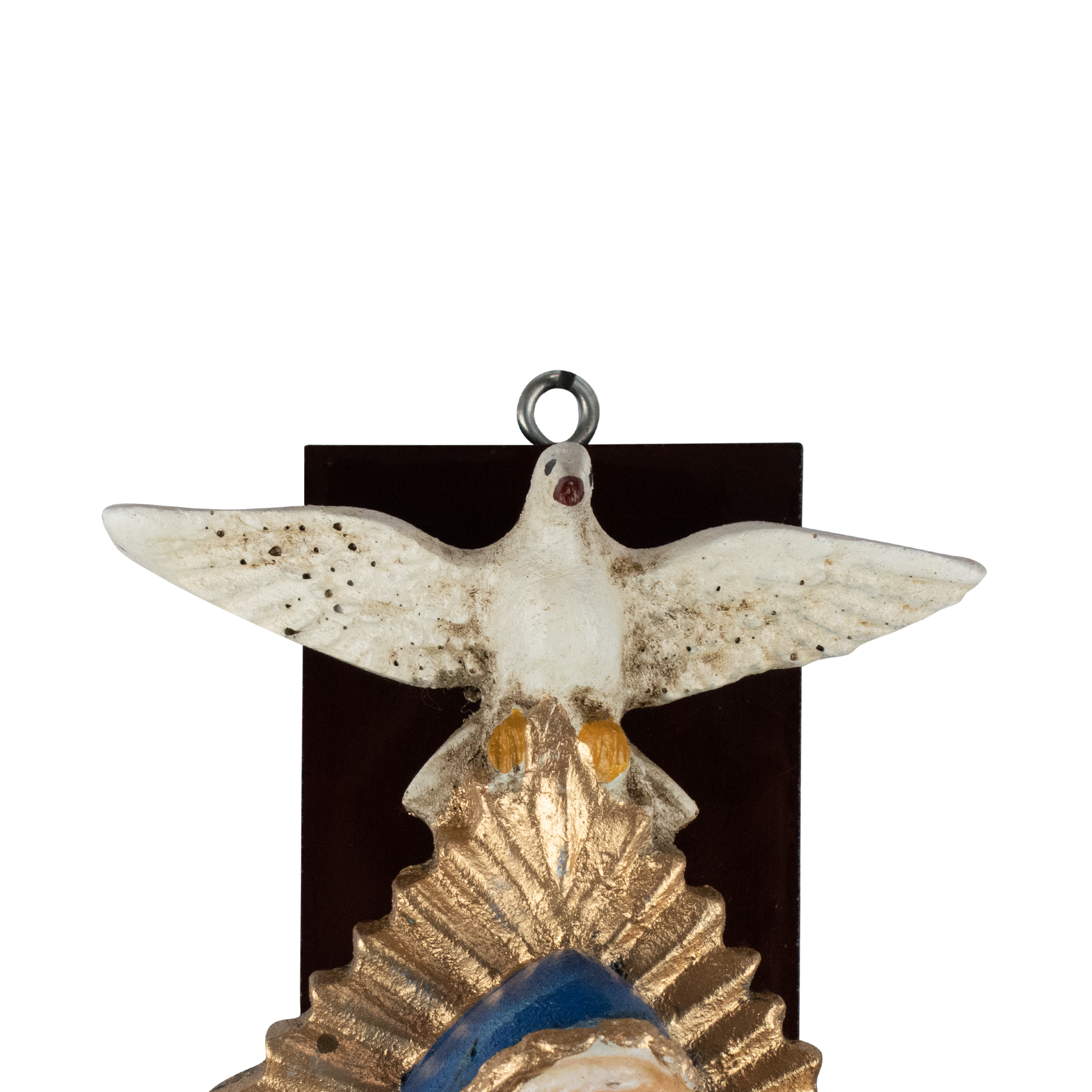 Mrcjsales: Holy Trinity Blue Crucifix | Santísima Trinidad Cruz | Polyester & Resin | Made in Mexico | Ideal Christian Gift! image 4