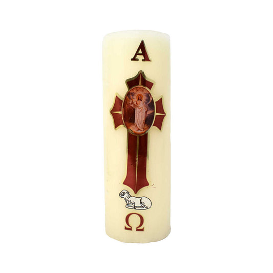 mrcjsales - Easter Regular Candle 6" - 1/4 Kilo. Divine Jesus Christ Symbol. Versatile Decoration for Church & Home. image 0