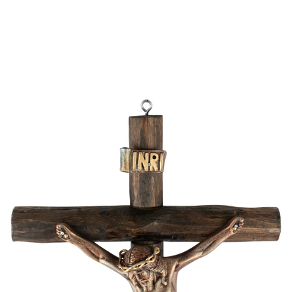 Mrcjsales: Jesus Christ Silver-Bronze | Wooden Trunk | Tree Trunk & Resin | Mexican Design | Faith Symbol | Warning: Thorn Crown | Handmade Alterations image 4