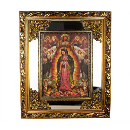 Our Lady of Guadalupe, Saint Judas, Holy Trinity - Glass | Led Light Frame - Small - 20"x26" Inches image
