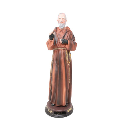 MrcjSales - Father Pio Resin Statue | Multiple Sizes | Realistic Appearance | Church Services, Home Decor, Gifts | Spanish Name Padre Pio - L x 16" inches image