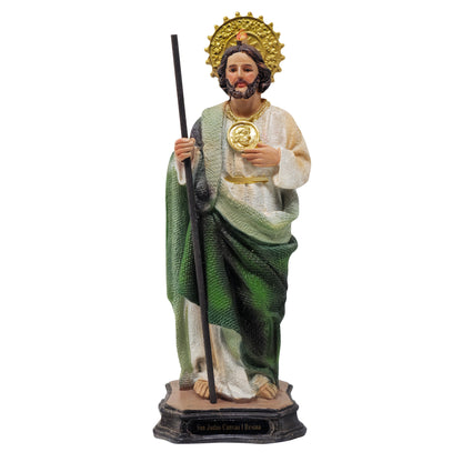 MrcjSales - St. Judas Canvas Statue | San Judas | Multiple Sizes | Resin Craft | Ideal for Church, Home, Gifts - S x 8" inches image