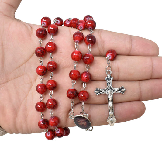 Jesus Christ Marble Rosary image 3