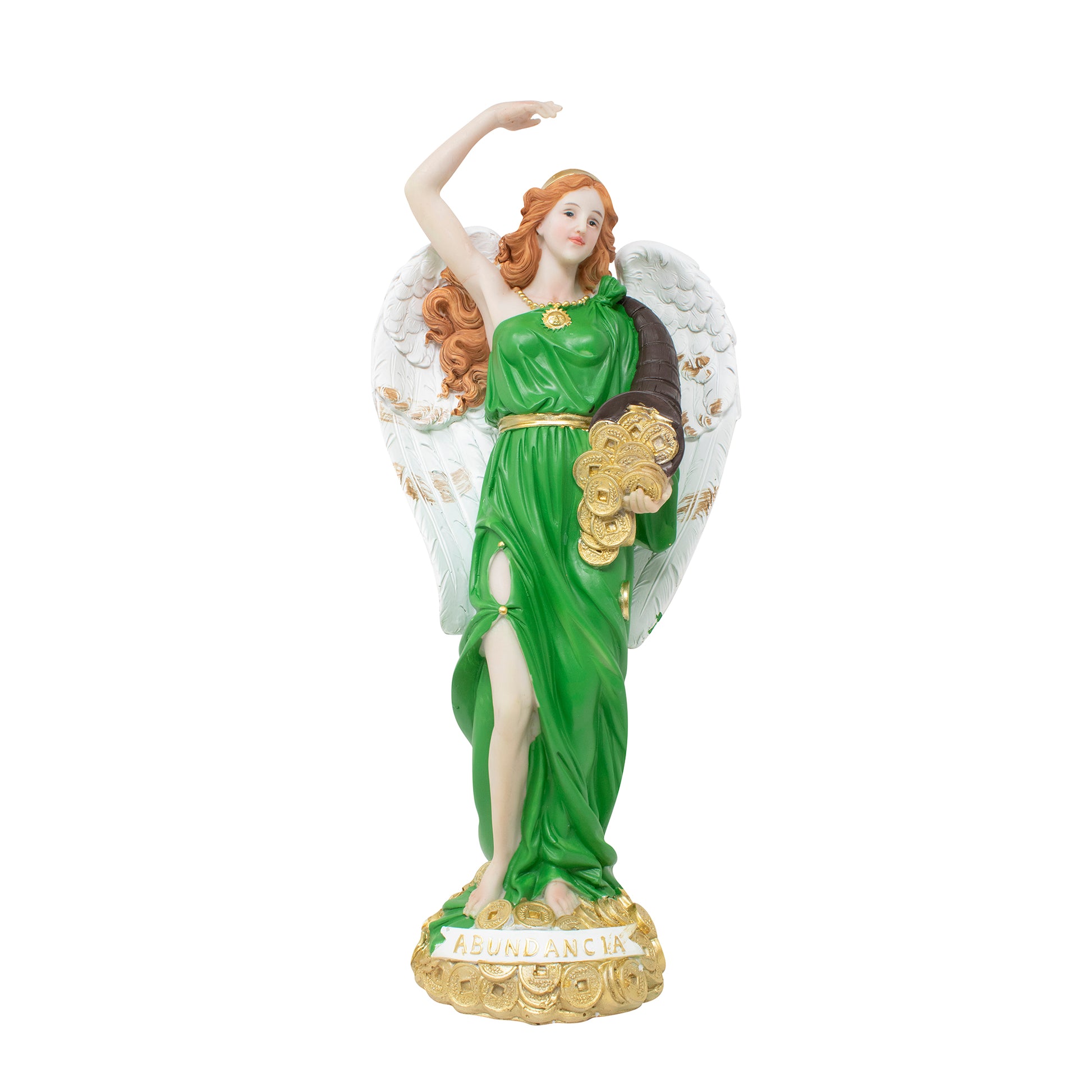 MrcjSales - Angel Abundance Resin Statue | Multiple Sizes | Detailed Craftsmanship | Spanish Name | Spiritual Decor - L x 16" inches image
