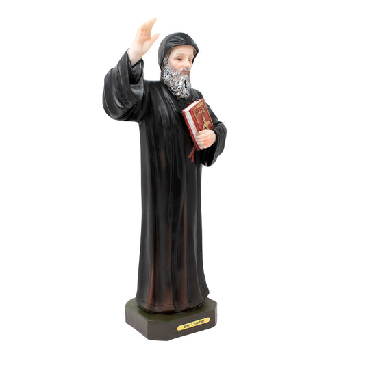 MrcjSales - Saint Charbel Resin Statue | Multiple Sizes | Durable Craftsmanship | Inspirational Church Decor Symbolizing Faith and Devotion | Spanish Name 'San Charbel' Emblazoned image 1