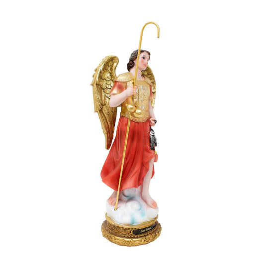 MrcjSales - Archangel St. Raphael Statue | Multiple Sizes | Resin Craftsmanship | Religious Home Decor image 1