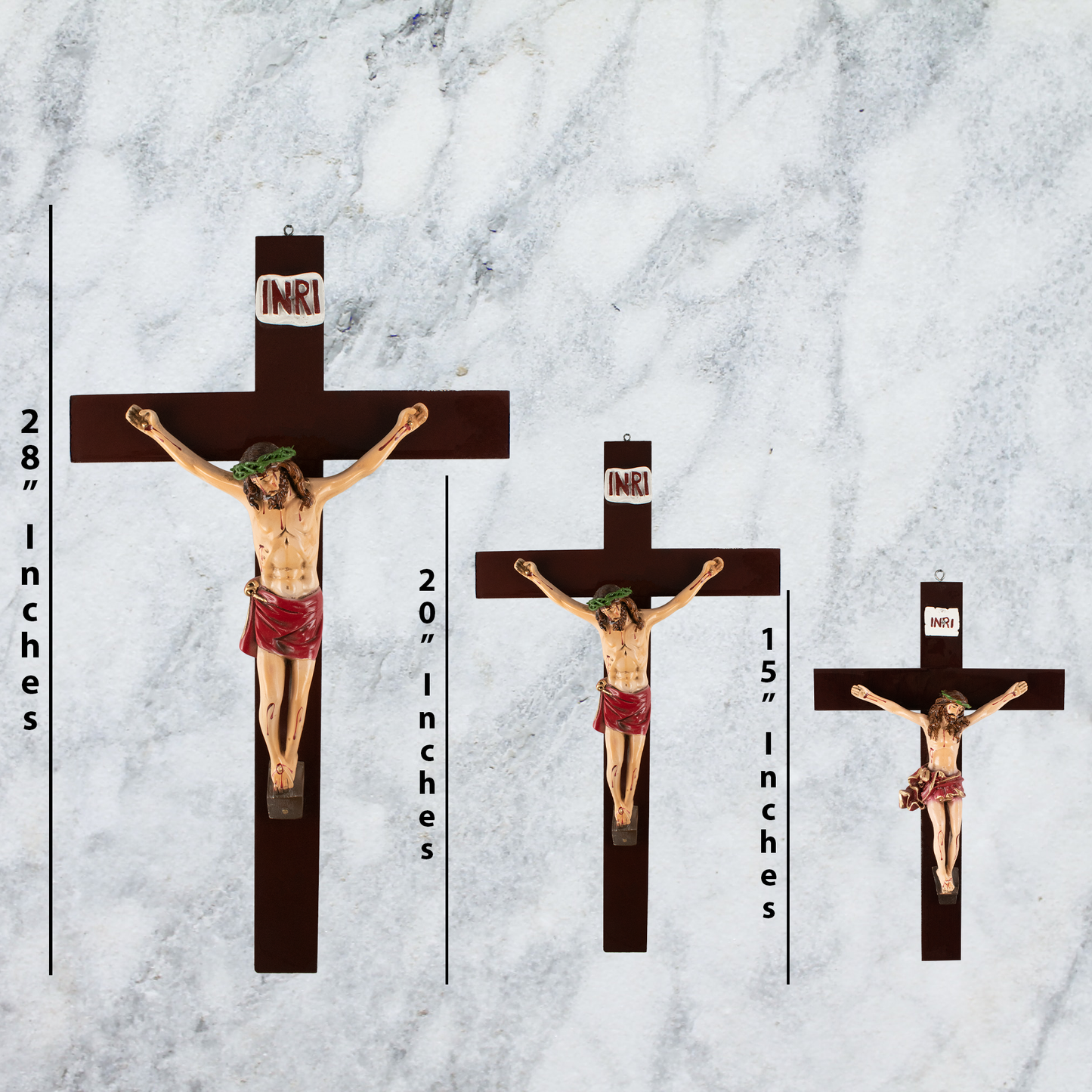 Mrcjsales: Jesus Christ Crucifix Red | Jesus Cristo Polyester | Religious Symbol | Sizes for All Occasions | Crafted in Mexico image 4