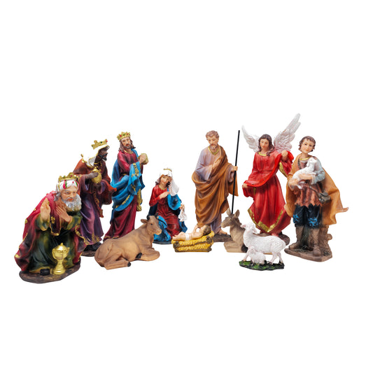 Nativity Set 12 Piece 12 Inch High Quality Resin Masterpiece Tradición de Navidad Meaningful Christmas Tradition Ideal for Devotion - MrcjSales image 0