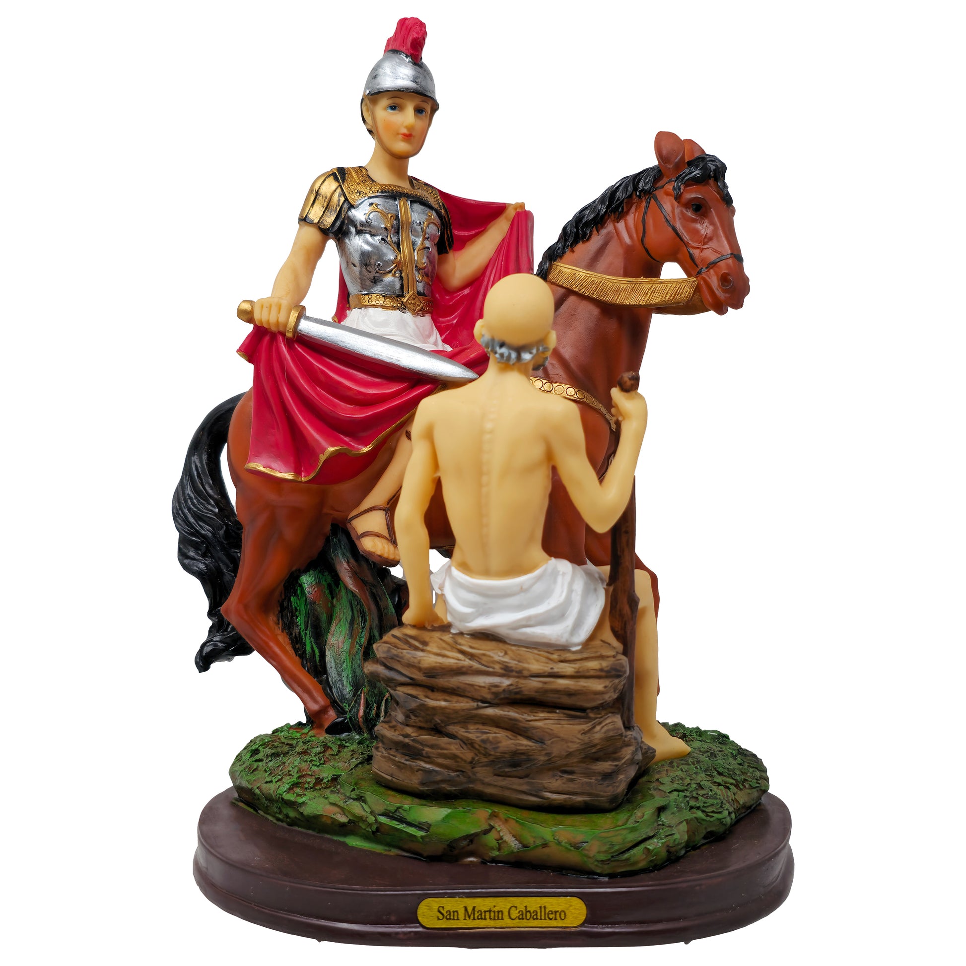 MrcjSales St. Martin Caballero - Statue - Multiple Sizes | Patron Saint of Hope | High-Quality Resin | Realistic Depiction | Cultural Tradition | Luck & Financial Success | Spanish Name: San Martin Caballero - M x 12" inches image