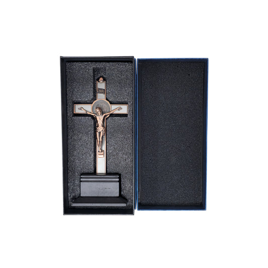 Mrcjsales - Saint Benedict Crucifix Bronze Metal | Unique Design for Home Decor, Table-Top, Church Events | Hang Anywhere, Ideal Gifts for Loved Ones image 5