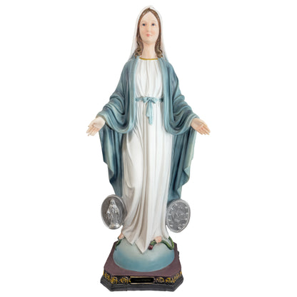 MrcjSales - Miraculous Virgin Resin Statue | Multiple Sizes | Durable Craftsmanship | Spiritual Home Decor Symbolizing Virgen Milagrosa for Church, Gifts, Celebrations, and Altars image 7