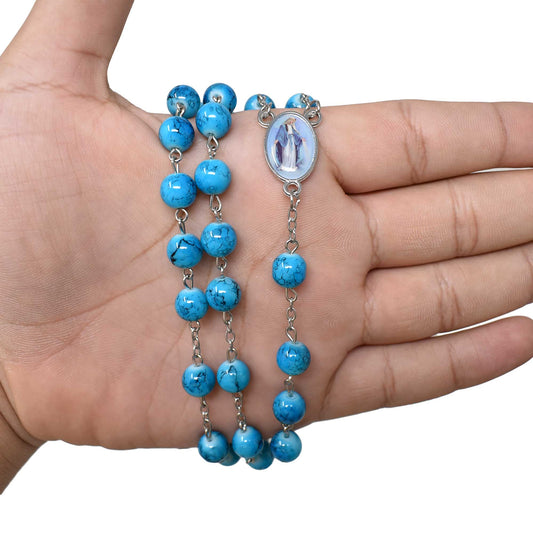 Miraculous Virgin Marble Rosary image 2