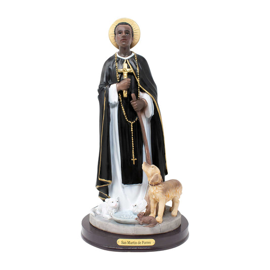 MrcjSales - St. Martín de Porres Resin Statue | Multiple Sizes  | Ideal for Church, Home Decor, Gifts | Symbolic and Meaningful Addition image 0