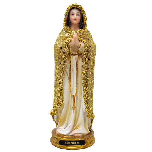 MrcjSales - Mystic Rose Dressed Resin Statue | Rosa Mística Vestida | Ideal for Church, Home Decor | Multiple Sizes Available - S x 8" inches image