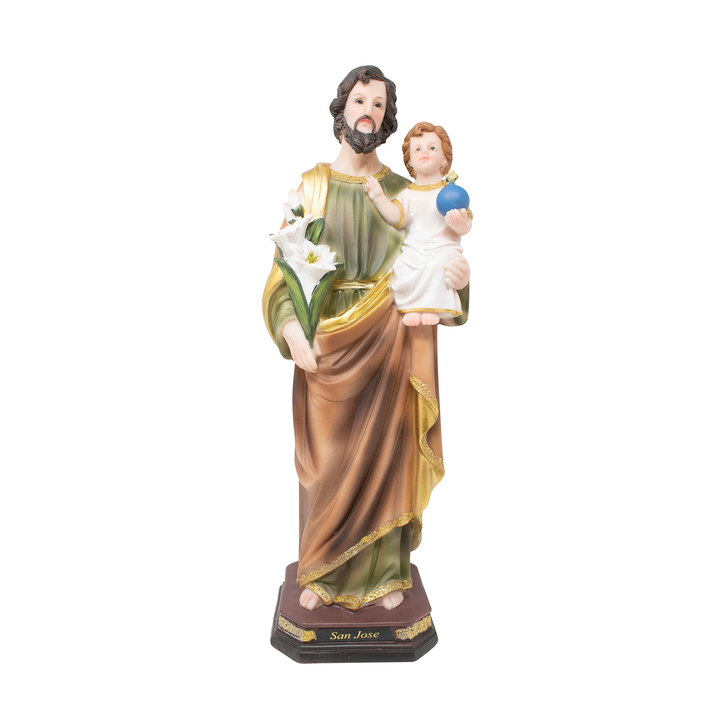 MrcjSales - Saint. Joseph Statue | Multiple Sizes | Resin Craftsmanship | San Jose Engraved | Church, Home Decor, Gifts, Prayers - L x 16" inches image