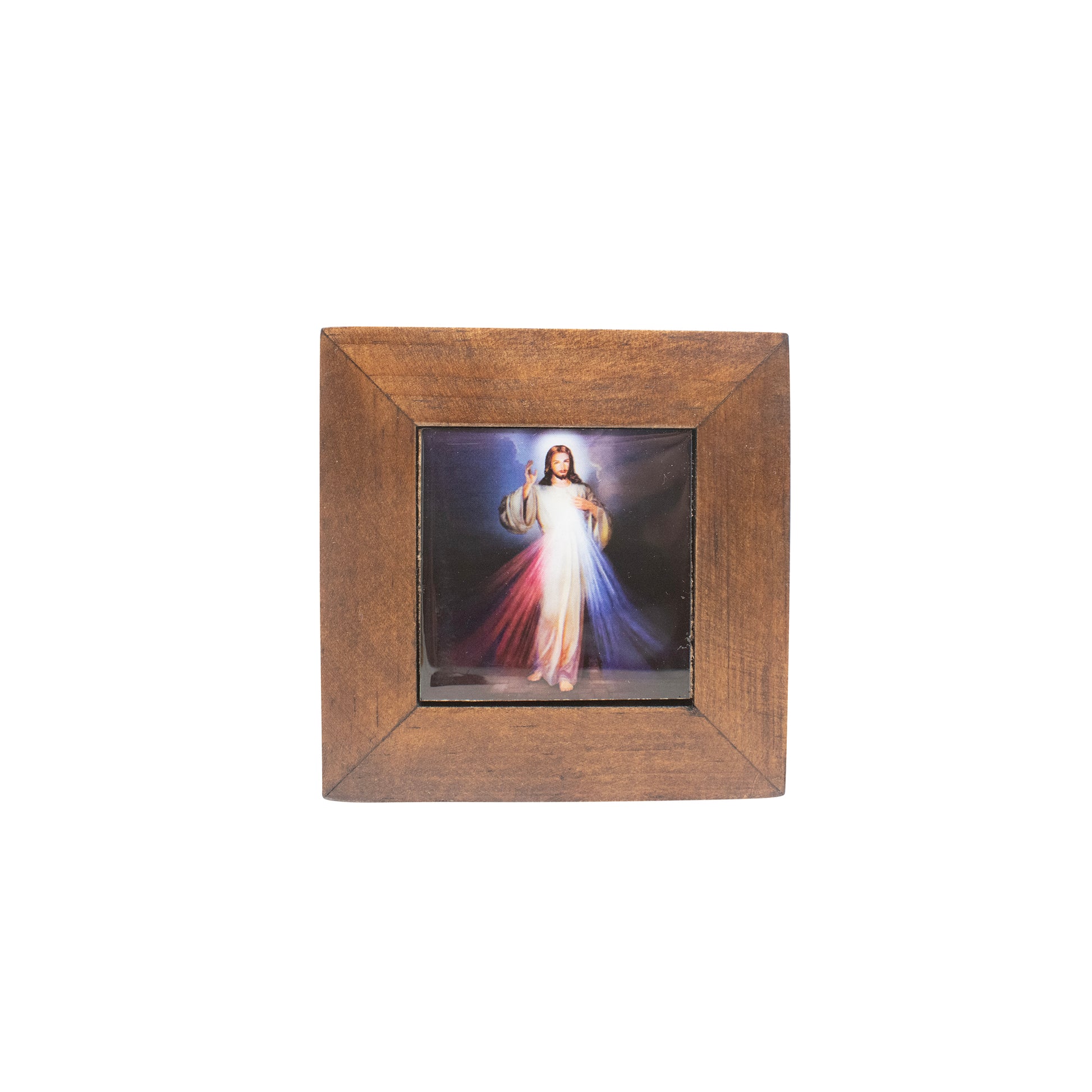 MrcjSales Divine Mercy Jewelry Box - Beautifully Crafted Design | Gift for Loved Ones | Religious Symbolism | High-Quality Materials | Versatile Use - Small - 3"x3" Inches image