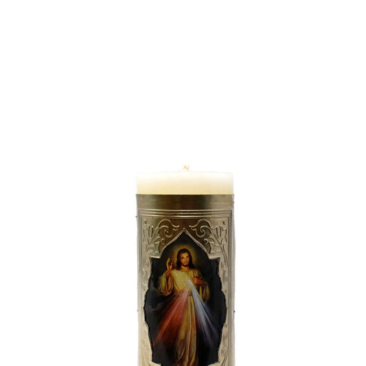mrcjsales - Divine Mercy Easter Candle - 6" Inches, 1/4 Kilos - 100% Wax - Prayer Support - Meaningful Gift image 1