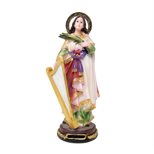 MrcjSales - Saint Cecilia - Resin Statue - Multiple Sizes | Catholic Church Decor, Gifts, Faithful Home Ornament image 0