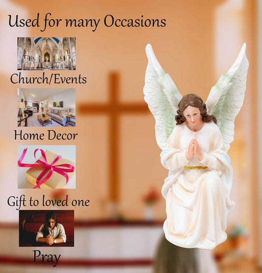 MrcjSales - Guardian Angel Statue | Ángel Custodio | Multiple Sizes | High-Quality Religious Sculpture | Inspire Faith and Protection image 4