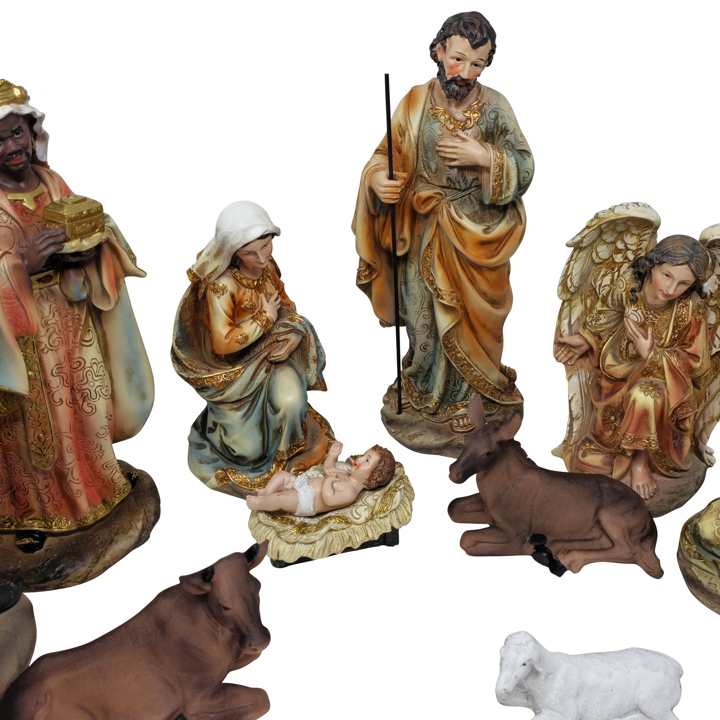 Nativity Set 12 Piece 12 Inch High Quality Resin Masterpiece Tradición de Navidad Meaningful Christmas Tradition Ideal for Devotion - MrcjSales image 1