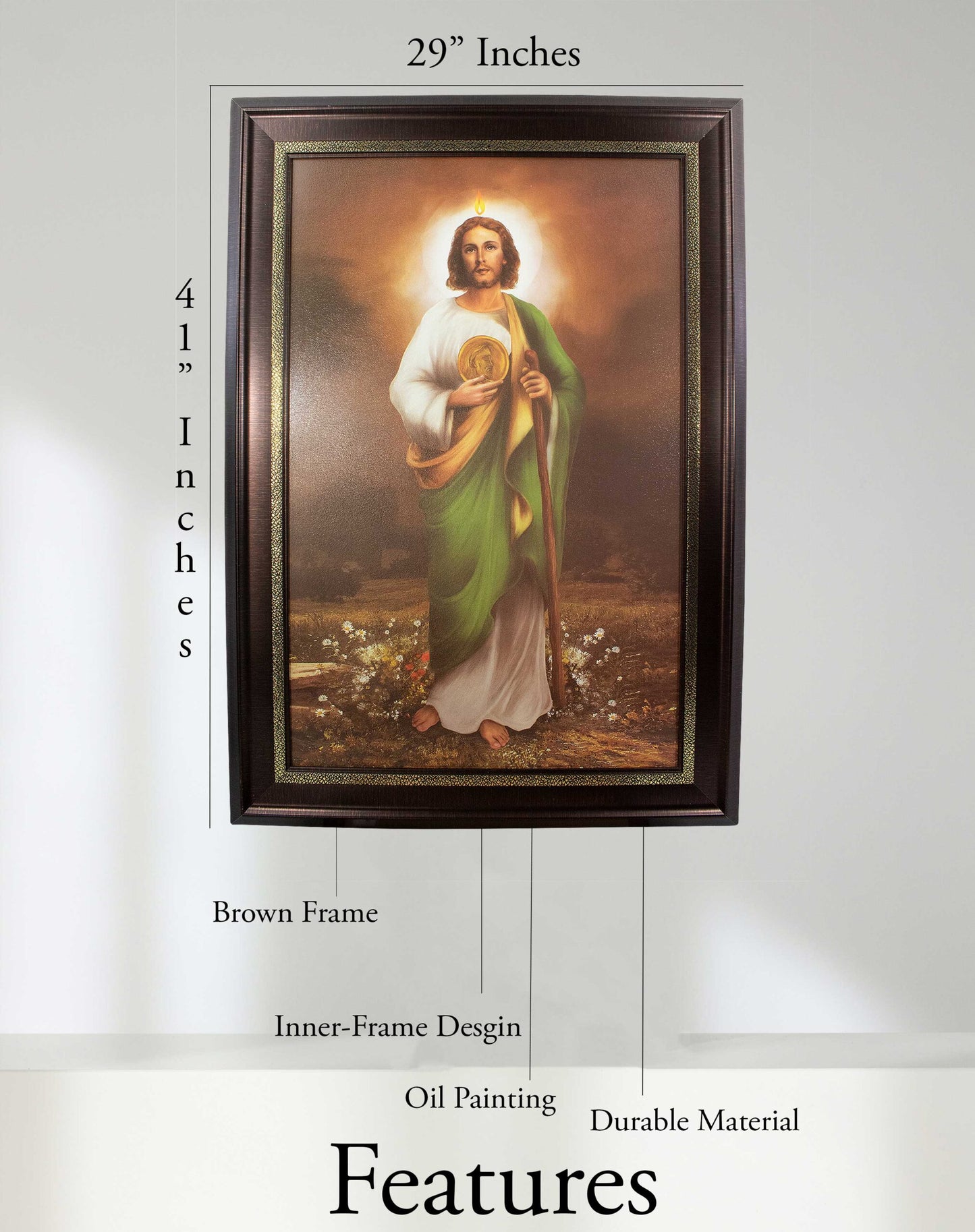 MrcjSales - Saint Judes Marco Frame | Oil Painting | Acrylic Coating | Various Sizes | Very Detailed image 2