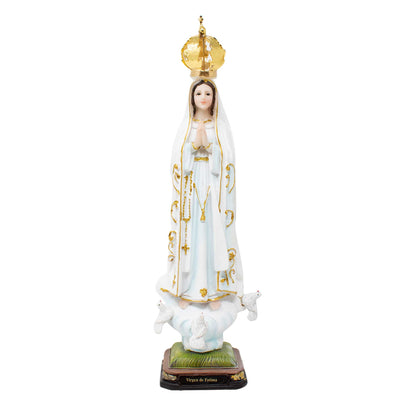 Virgin of Fatima Resin Statue Sculpture for Altars, Prayers, & Gifts Virgen de Fatima 12', 16', 24' inches image 0