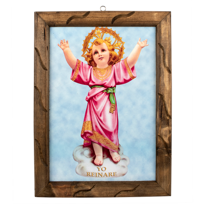 Mrcjsales: Divine Child Wooden Frame | Mexican Religious Art | Healing Icon | Unique & Authentic | Perfect Gift | Multiple Sizes! image 1