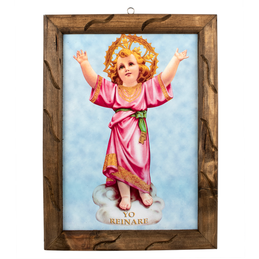 Mrcjsales: Divine Child Wooden Frame | Mexican Religious Art | Healing Icon | Unique & Authentic | Perfect Gift | Multiple Sizes! image 1