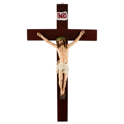Mrcjsales: Jesus Christ Crucified White | Jesus Cristo Polyester | Religious Symbol | Various Sizes | Quality Craftsmanship | Made in Mexico - M | 20" image