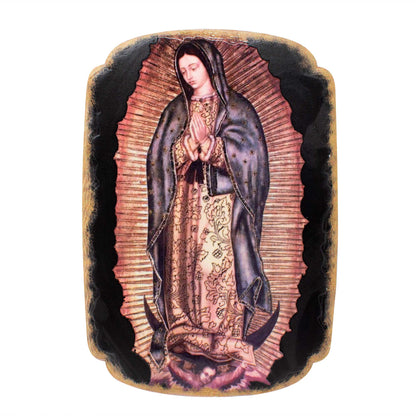 Mrcjsales: Our Lady of Guadalupe Plaque | Pregamino | Resin Craftsmanship | Unique Cultural Symbol image 0