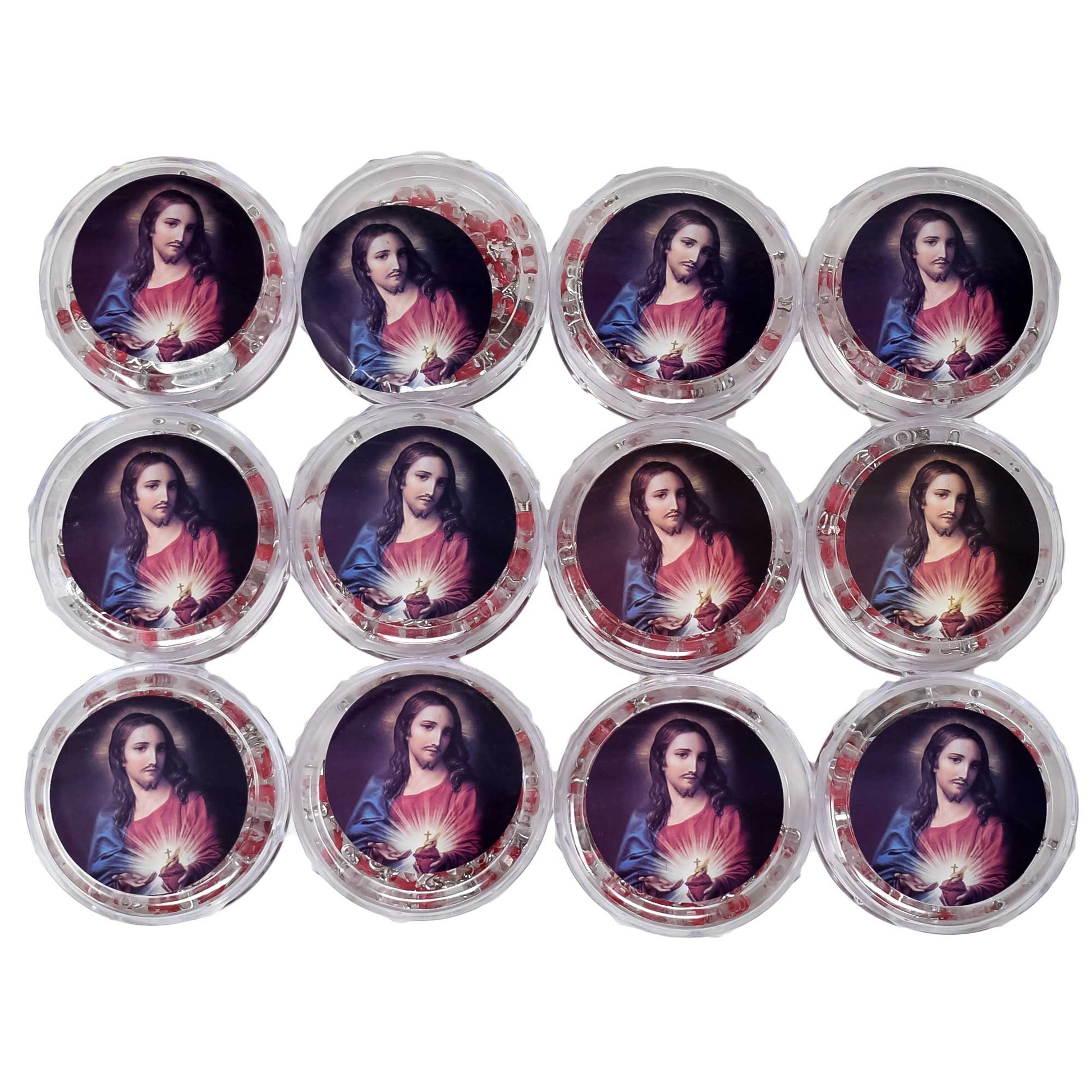 Sacred Heart of Jesus Crystal Rosary image 5