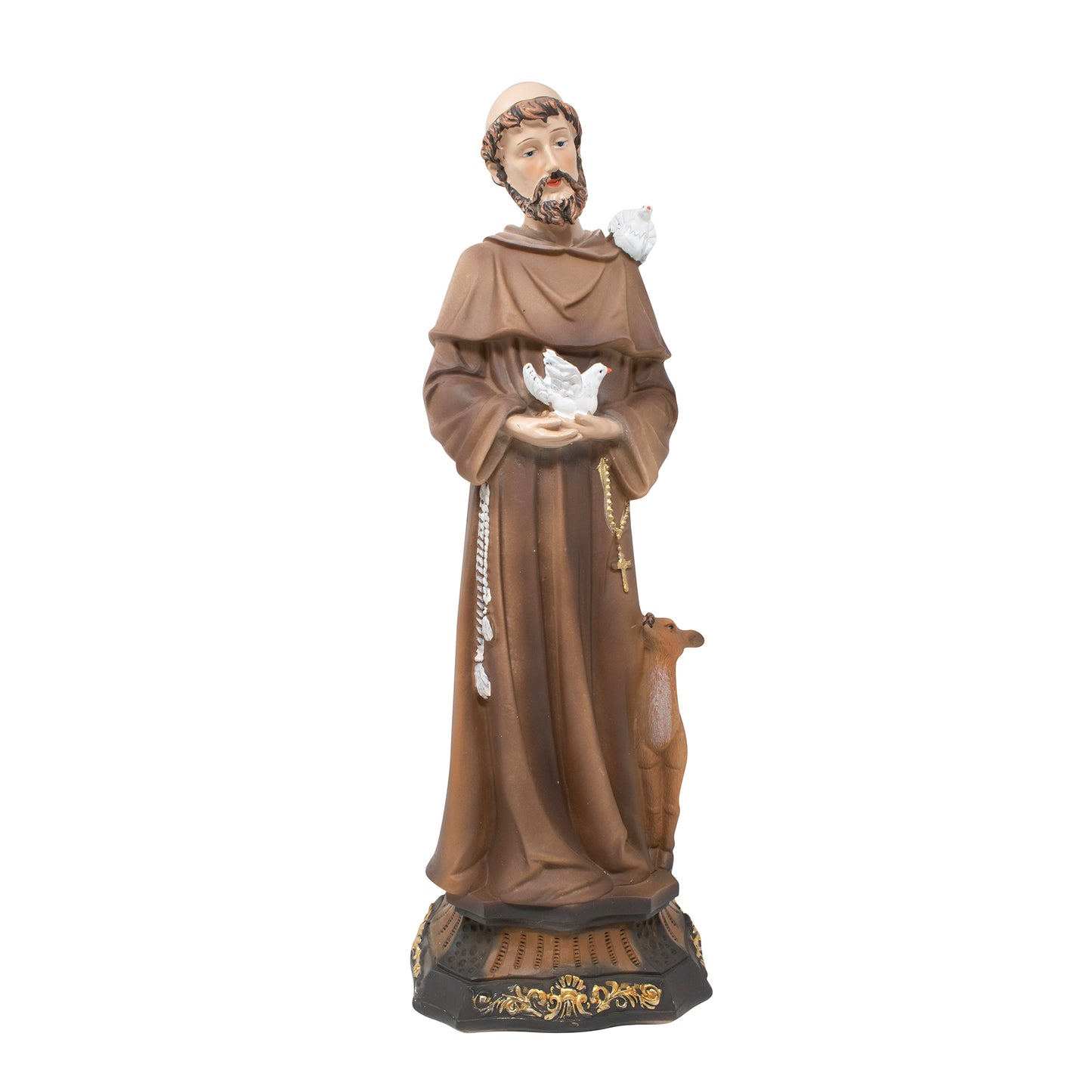 MrcjSales - San Francisco de Asis Resin Statues | Multiple Sizes | High-Quality Craftsmanship | Perfect for Church, Home Decor, Gifts image 5