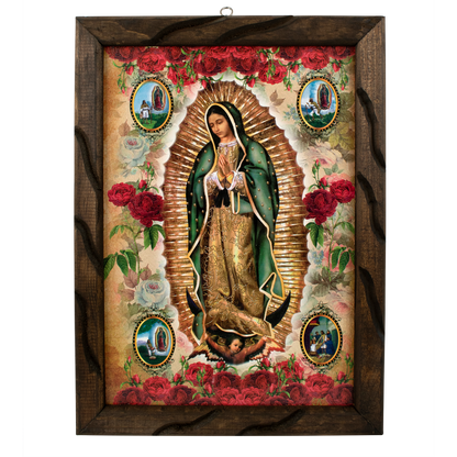 Mrcjsales - Divine Lady of Guadalupe – Rustic Frame, Hope, Love, Strength, and Compassion in Every Stroke. Multiple Sizes! image 3