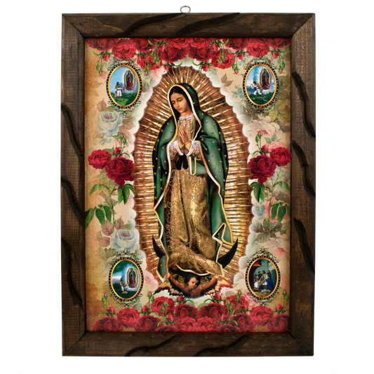 Mrcjsales - Divine Lady of Guadalupe – Rustic Frame, Hope, Love, Strength, and Compassion in Every Stroke. Multiple Sizes! image 3