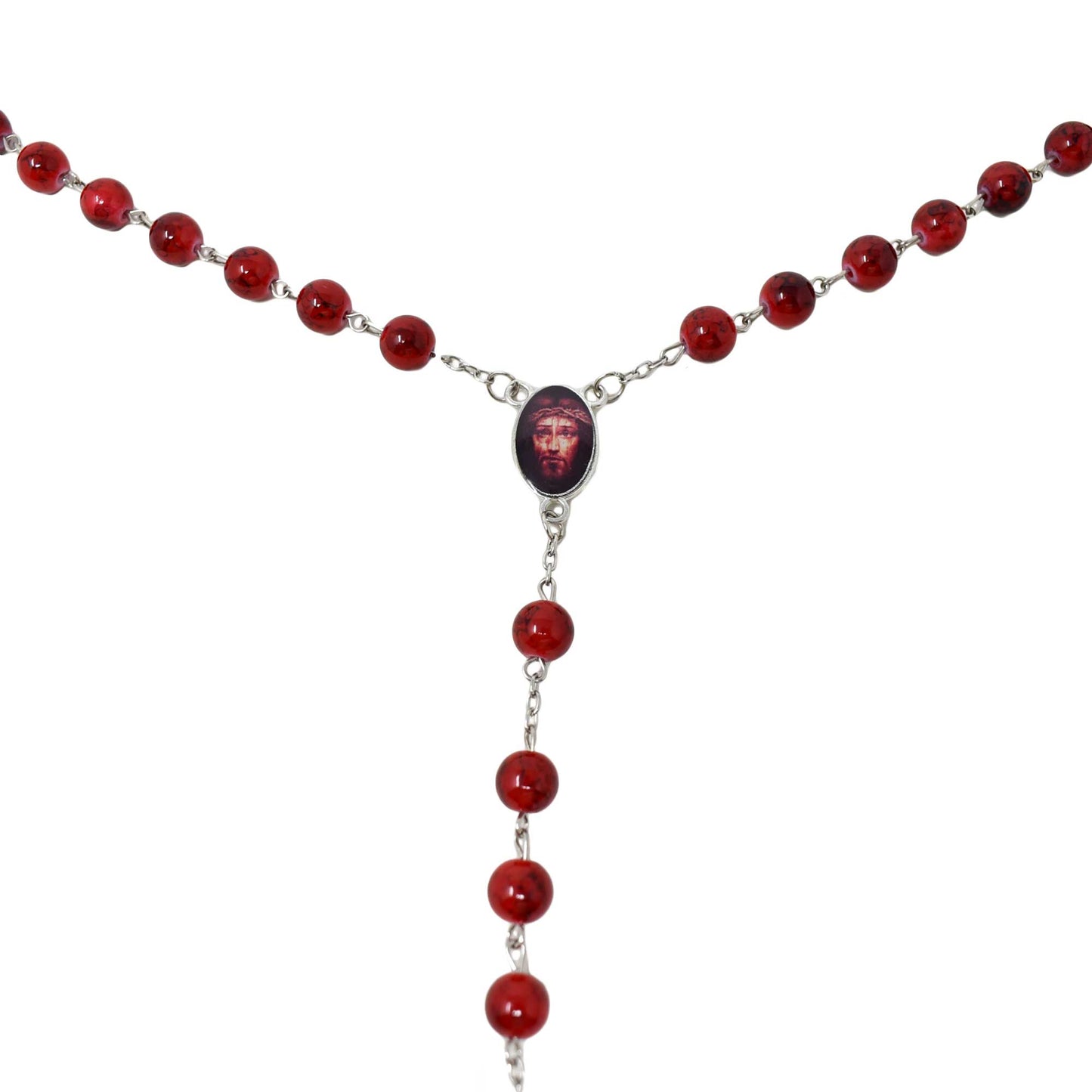 Jesus Christ Marble Rosary image 5