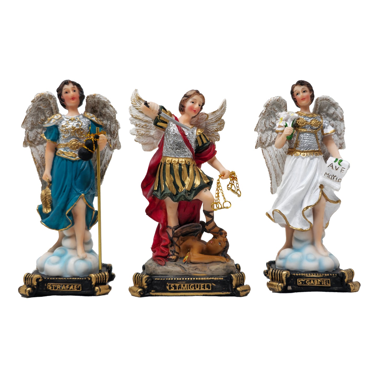 Archangels Gabriel, Raphael, Michael Set Detailed Resin Statues san miguel,gabriel, rafael Beautiful Religious Gift for Christian Believers - MrcjSales image 9