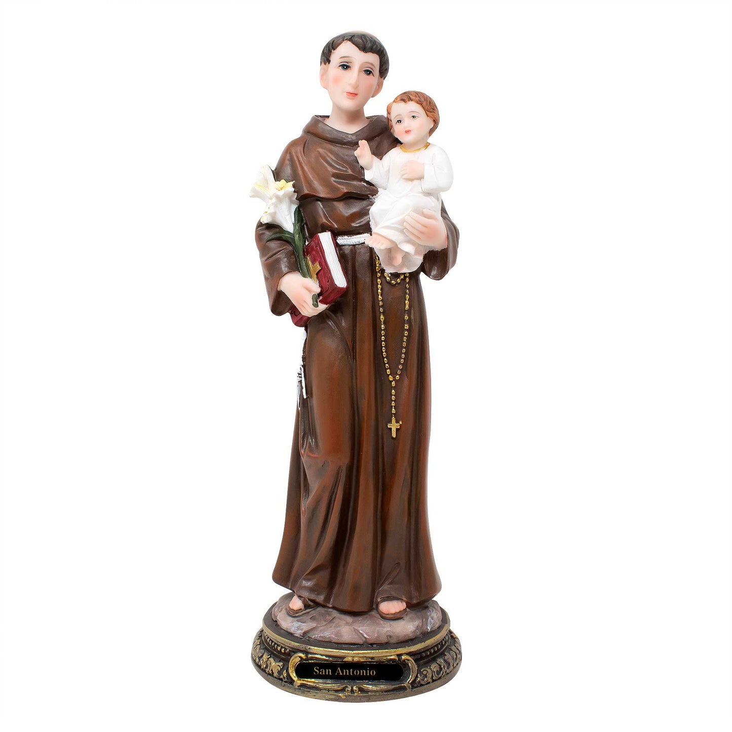 MrcjSales - Saint Anthony Statue | Multiple Sizes | Resin Craftsmanship | San Antonio | Church, Home Decor, Gifts - M x 12" inches image