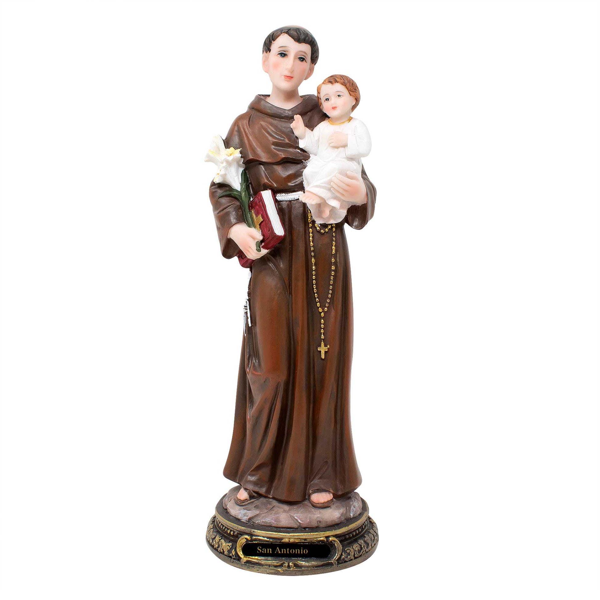 MrcjSales - Saint Anthony Statue | Multiple Sizes | Resin Craftsmanship | San Antonio | Church, Home Decor, Gifts - M x 12" inches image