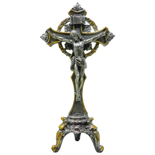 Saint Benedict Sliver/Gold W/Base image 0